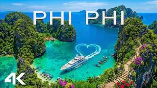 Phi Phi Islands 4K Drone Footage 🇹🇭 Breathtaking Beaches & Crystal-Clear Waters 🌊