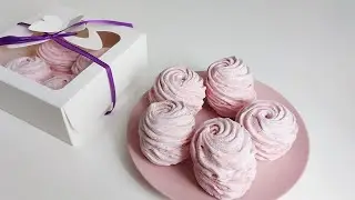 Клубничный зефир на заварной технологии.