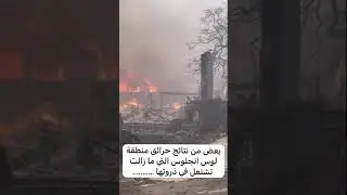 آثار الدمار جراء حرائق امريكا ولاية لوس انجلوس و ما زالت الحرائق مستمرة يناير 2025
