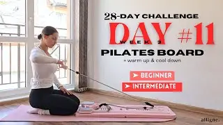 28 DAY PILATES BOARD CHALLENGE | DAY 11 - beginner challenge | booty + upper body