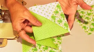 Só com RETALHOS fiz esse BLOCO de PATCHWORK Lindo e Fácil