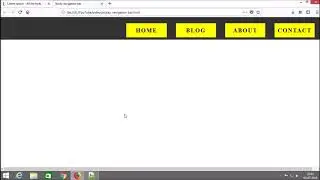 Sticky navbar with animated buttons (only css and html)