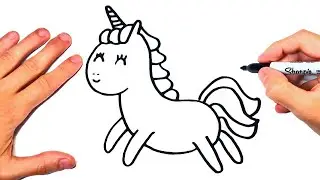 How to draw a CUTE KAWAII UNICORN | Very Easy to Draw