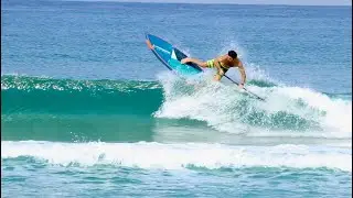 Sup surfing - Tom sup, Israel summer glassy.