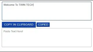 Copy to Clipboard button using HTML, CSS & Javascript