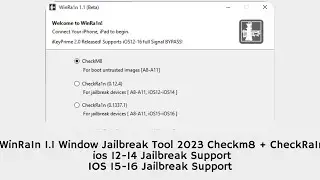 IPHONE Jailbreak Tool | WinRa1n 1.1 Window Jailbreak Tool 2023 Checkm8 + CheckRa1n 1Click FREE