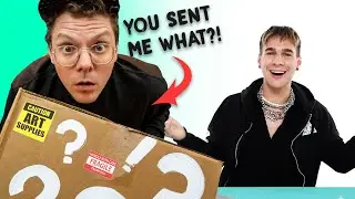 A BIG YOUTUBER Sent Me MYSTERY Supplies To Make Art With! - Ft. Brad Mondo