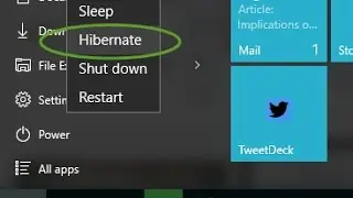 How to Enable Hibernate Option in Windows 10 Start Menu
