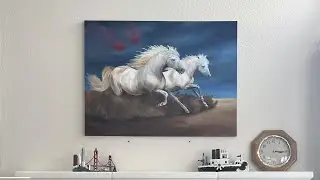 Time-lapse Acrylic Painting: Running Towards Sunrise