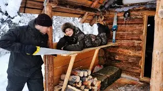 I took the Girl with me to the forest house. Engaged in construction work.
