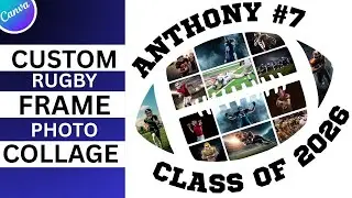 How to make a Custom Football Frame Photo Collage in Canva