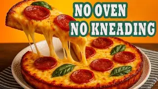 No oven Needed | No Knead Pizza | Pizza in 5 minutes!