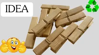 DIY- Bakın Ahşap Mandallarla Ne Yaptım..Harika Geri Dönüşüm… Home Decor Idea…
