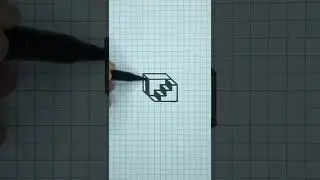 3D Drawing Illusion on Graph Paper