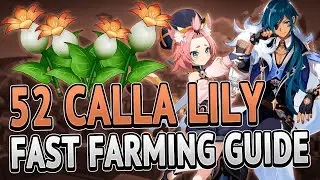 CALLA LILY 52 Locations FAST FARMING ROUTE | Genshin Impact 1.6