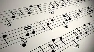 Music notes animation plain