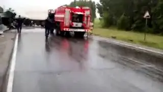 Массовая авария на трассе с фурами. Кандры