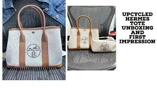 Upcycled Hermes Tote unboxing and first impression