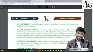 Supply under GST Complete Revision in 1 5 hr CA Final IDT Revision May Nov 24 CA Akshansh Garg