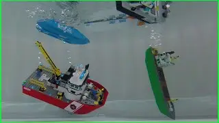 LEGO BOATS SINKING UNDERWATER VIEW !!!