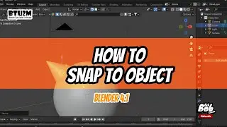 How to move an object and snap to another object Blender 4.1 | Blender Tips Under 2 Minute (BTU2M)