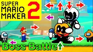 Mario Maker 2 - How to make a SKID and PUMP boss battle (Mario Maker Boss ideas)-Friday Night Funkin