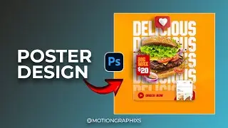 Fast Food Social Media Design in Photoshop | Motion Graphixs