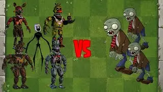 Nightmare Animatronics + Peashooter Fusion vs Zombies - Plants vs Zombies Animation