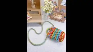 How to Crochet Rainbow Color Handbag Large Capacity | Simple Tutorial