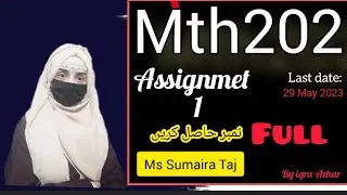 Mth202 Assignment 1 Solution 2023|