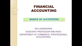 Financial Accounting  |  Basics of Accounting