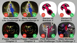Blue Monster Life Challenge 8, Garten Of Banban 8, Poppy Playtime Chapter 3, Garten Of Banban 7