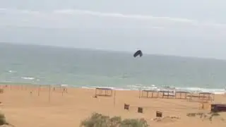 На тележке по барханам за парусом