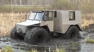Вездеход гигант, Мини-испытания, небольшое плавание