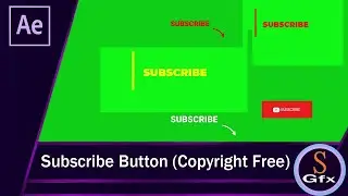 Green Screen Subscribe Button | Copyright Free | Subscribe Button Green Screen Template