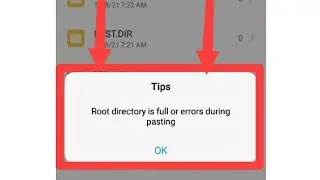 Fix Root directory is full or errors during pasting problem solve in file manager