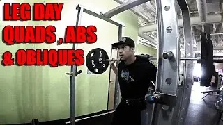 LEG & ABS DAY - COMPLETE QUADS, ABS & OBLIQUES WORKOUT ROUTINE