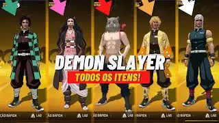 ALL THE ITEMS FROM THE NEW DEMON SLAYER X FREE FIRE PARTNERSHIP! CHECK IT ALL OUT!