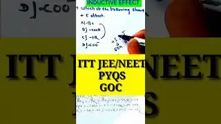 ORGANIC CHEMISTRY GOC PYQ||IIT-JEE/NEET||#shorts #shortsvideo #viral#viralvideo #studyyaan