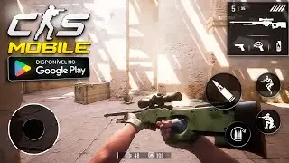 Funciona ONLINE! JOGUEI o novo CS MOBILE com servidores BR
