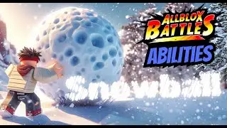 Roblox - Allblox Battles - Snowball ability  gameplay
