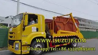 ISUZU GIGA Skip loader truck with 8m3 garbage bin ready to ship