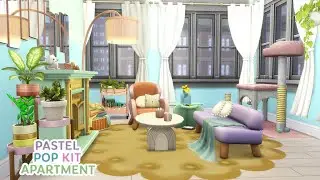 Sims 4 Pastel Pop Kit Apartment 🌈| Sims 4 Speed Build (CC)