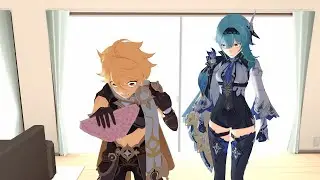 Aether buy Eula's panty from Kaeya | MMD meme animation | Genshin Impact