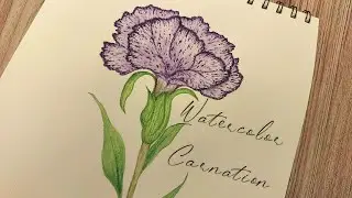 HOW TO PAINT WATERCOLOR CARNATION  FOR BEGINNERS |ArtandcraftbyShakira