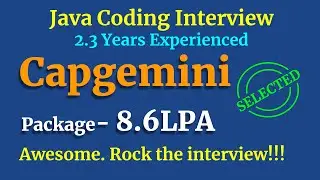Capgemini Java Coding Interview | Mock Java Coding Interview