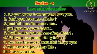 Series -4 Love Related sweet Spoken English Sentences By Creative Anuwar  #technicalsabbir #study