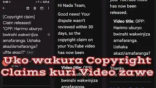 Nigute nakuraho Copyright  kuri Video iri kuri YouTube