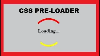 CSS Page Pre-Loader Loading animations effect