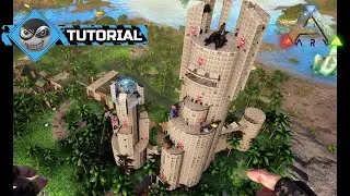 Ark: Crystal Isles - How to build a castle - Medieval Tower Fort (no mods)